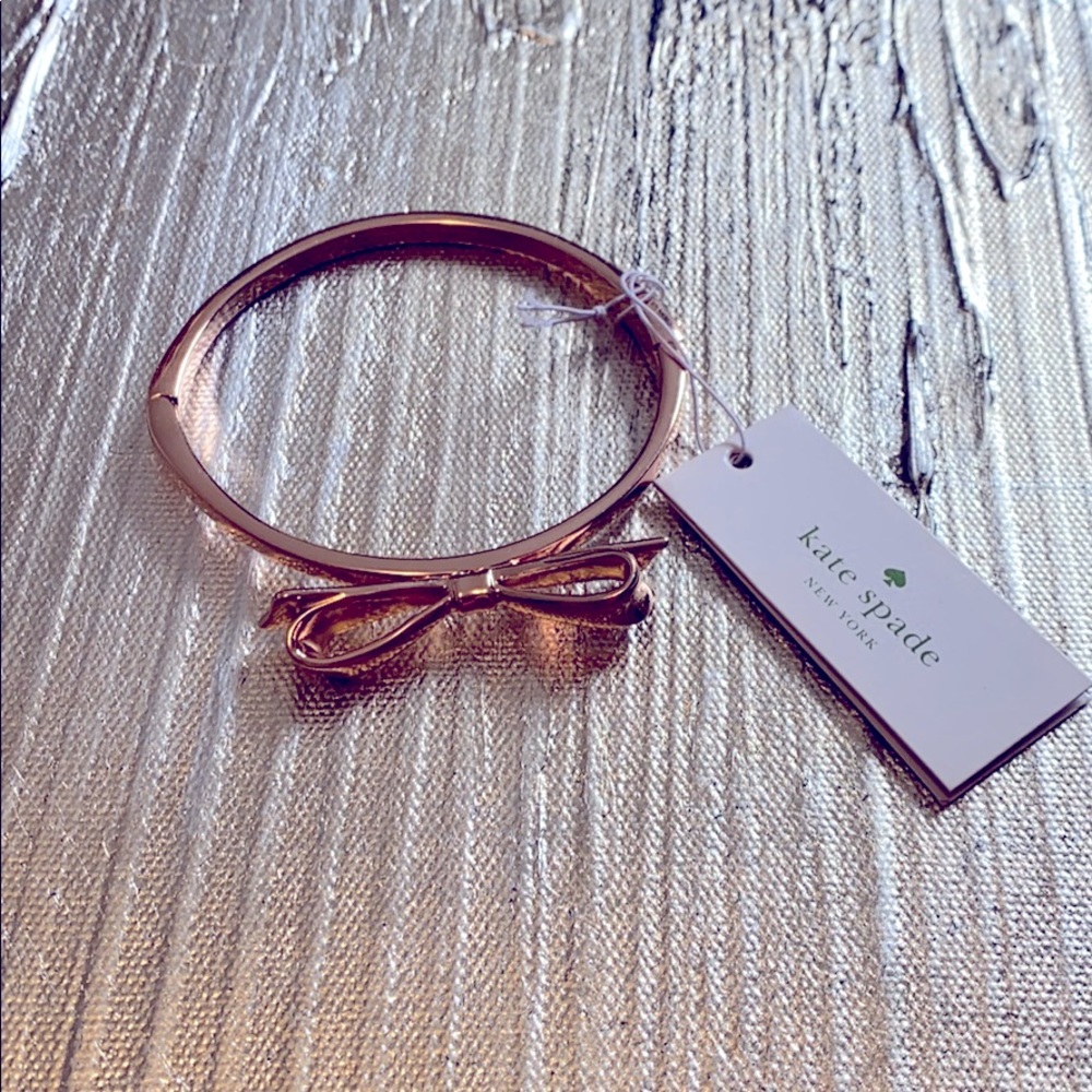Kate Spade Rose Gold Tone Bow Bangle